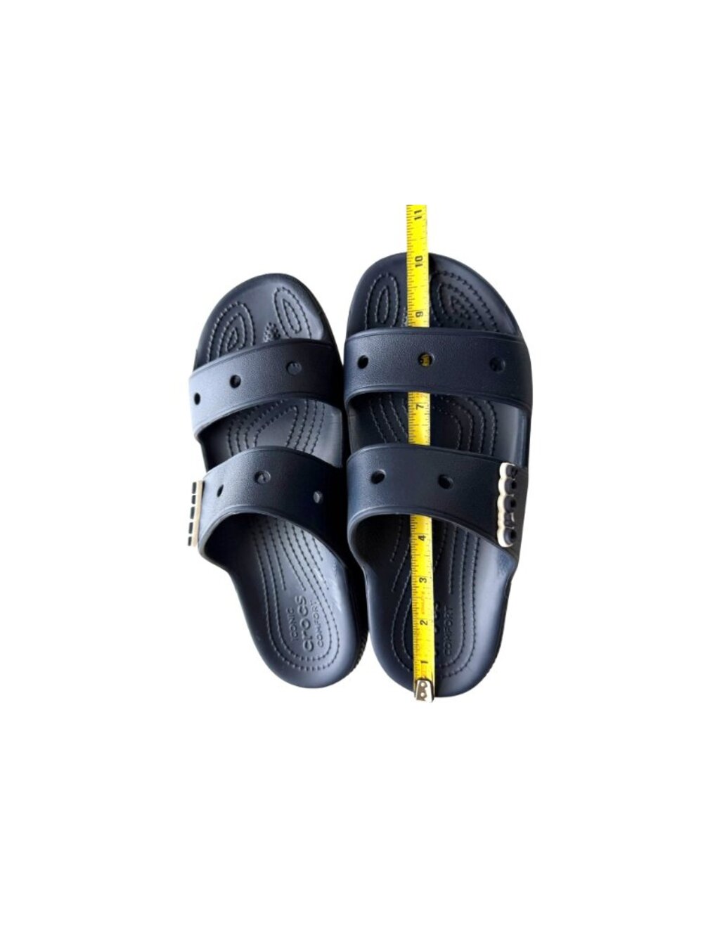 Crocs Navy Blue Womens Slide Sandals M6 W8 Unisex - Picture 5 of 7